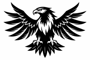 eagle line art silhouette vector illustration