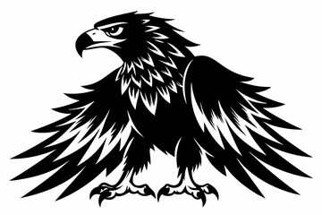eagle line art silhouette vector illustration
