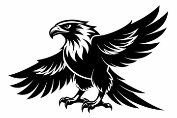 eagle line art silhouette vector illustration