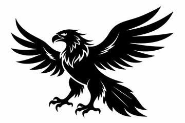 eagle line art silhouette vector illustration