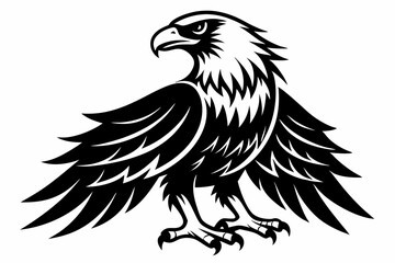 eagle line art silhouette vector illustration