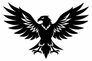 eagle line art silhouette vector illustration