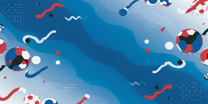 Vector Background of UEFA Euro 2024 – Colorful Football Pattern