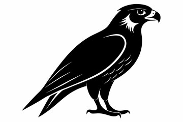 falcon line art silhouette vector illustration