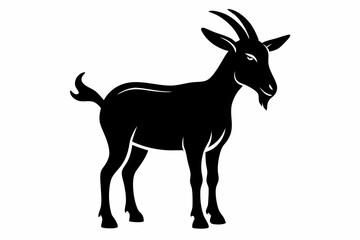 goat line art silhouette vector illustration