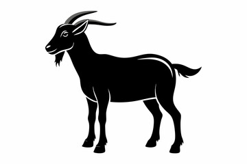 goat line art silhouette vector illustration