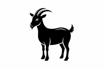 goat line art silhouette vector illustration