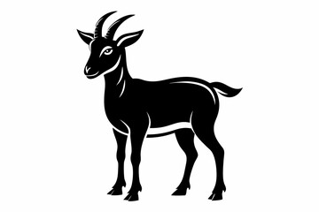 goat line art silhouette vector illustration