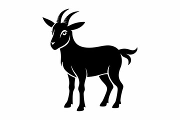 Fototapeta premium goat line art silhouette vector illustration