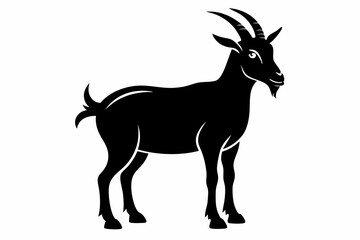goat line art silhouette vector illustration