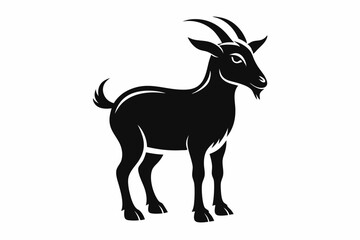 goat line art silhouette vector illustration