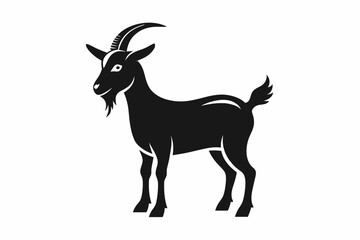 goat line art silhouette vector illustration