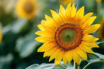 Vibrant sunflower beauty. Charming botanical imagery. Isolated floral piece for backgrounds, textures, decorations, or crafting. Ideal for gardening enthusiasts and nature aficionados
