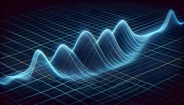 Wifi Signal A smooth and steady waveform representing a stable signal, with small oscillations shown on a fine g2