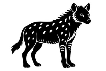 hyena line art silhouette vector illustration