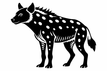 hyena line art silhouette vector illustration