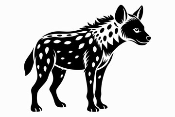 hyena line art silhouette vector illustration