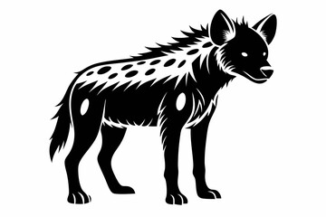 hyena line art silhouette vector illustration