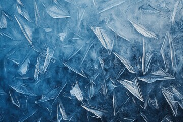 Obraz premium Winter frost textures for seasonal designs and chilly atmosphere backgrounds in cold climate projects