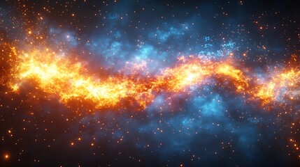 Cosmic explosion of color outer space digital art starry environment abstract view universe concept