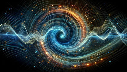 wifi A compelling signal wave in transition, starting as concentric circles