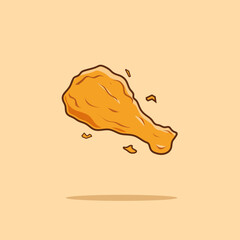 illustration of fried chicken thighs