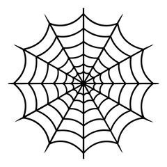 Fototapeta premium Spider Web Line Art Illustration