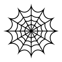 Spider Web Line Art Illustration