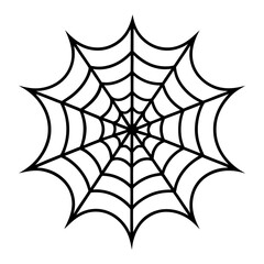 Spider Web Line Art Illustration