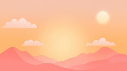 A warm sunset orange and light pink gradient background. Featuring warm oranges and soft pinks with smooth transitions. Emphasizing positivity and warmth. Ideal for lifestyle visuals