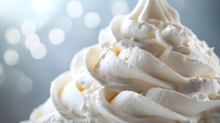 Whipped cream with a smooth, rich texture