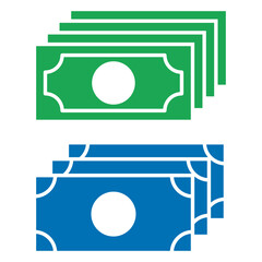 Various types of famous money icon vector design templates