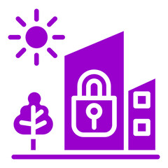 Vector Design Property Lock Icon Style