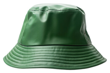 Fototapeta premium PNG Green bucket hat white background headgear headwear.