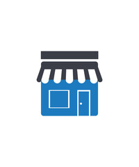 Shop icon filled with two tone