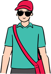 Illustration of traveler