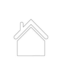 House button icon with thin outline
