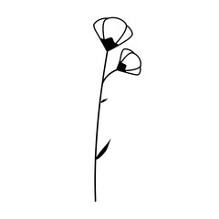 Wildflower icon vector. Flower illustration sign. Home decor symbol or logo.