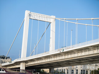 Detail of Elisabeth Bridge or Erzsébet híd, Budapest - Hungary