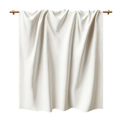 A flowing white curtain gracefully cascades down, gently draping against a solid backdrop, embodying elegance and serenity, inviting moments of calm reflection and beauty.