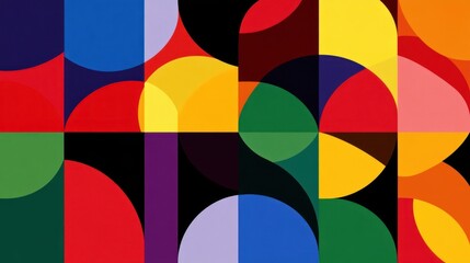 Colorful geometric shapes pattern