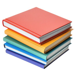stack of books isolated