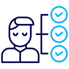 User Tasks Outline Color icon