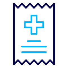 Fototapeta premium Medical Bill Outline Color icon