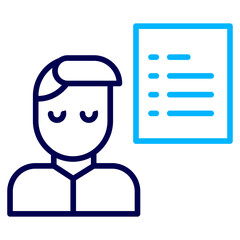 User Skills resume Outline Color icon