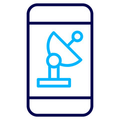 Mobile News Outline Color icon