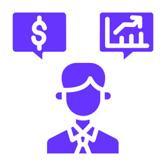 Vector Design Financial Advisor Icon Style