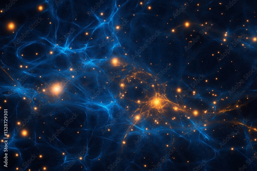 Wall mural bright constellations shining in the vast expanse of the cosmos, creating a mesmerizing spectacle of