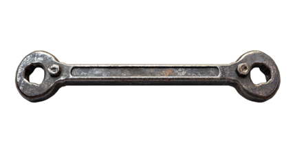 Vintage Rusty Wrench Tool Close up Shot