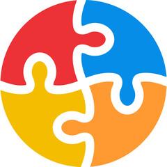 Minimalist Flat Puzzle Icon Vector